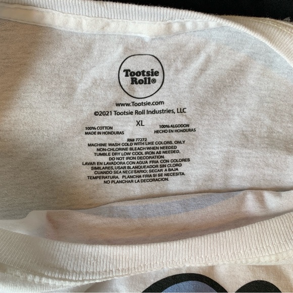 Cherry Blow Pop Graphic T-shirt Tootsie Roll Charms Cut Off Short Sleeve - Picture 4 of 6